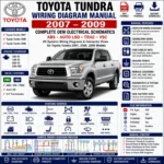 Toyota Tundra 2007-2009 electrical wiring diagram manual PDF for ABS, CAN, ECM, A/T, 4WD, SRS, trailer towing, power source, and OEM circuit schematics