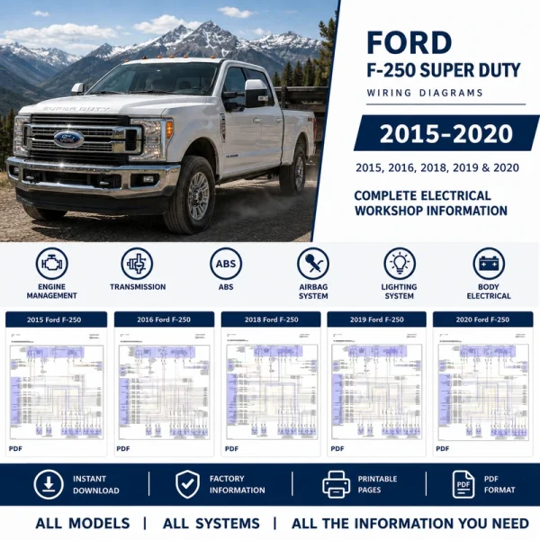 Ford F-250 Super Duty wiring diagrams 2015 2016 2018 2019 2020 electrical schematics