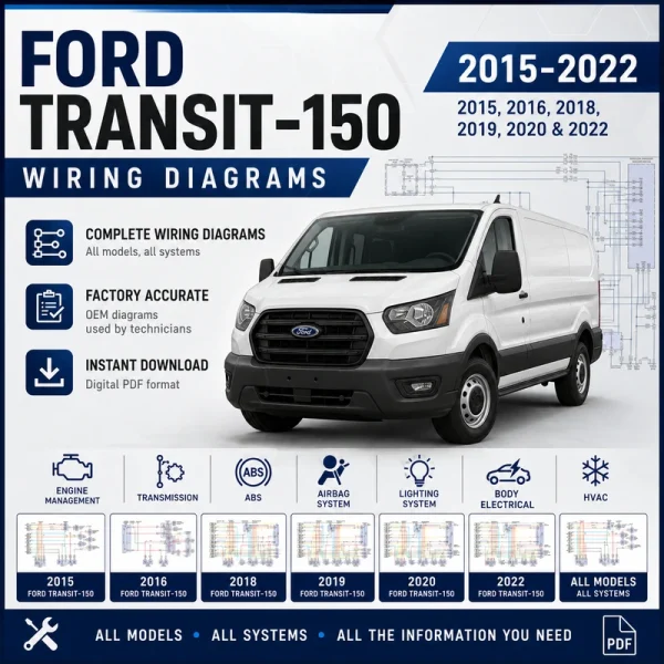 Ford Transit-150 wiring diagrams 2015 2016 2018 2019 2020 2022 electrical schematics
