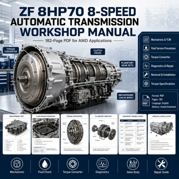 ZF 8HP70 eight-speed automatic transmission workshop manual PDF