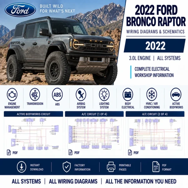 2022 Ford Bronco Raptor wiring diagrams electrical schematics PDF