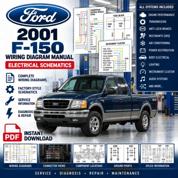 2001 Ford F-150 wiring diagram manual electrical schematics PDF
