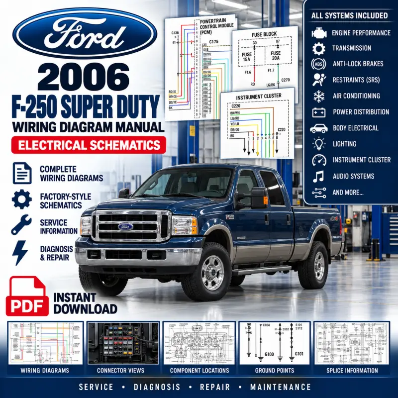 2006 Ford F-250 Super Duty Wiring Diagram Manual 2006 Ford F-250 Super Duty wiring diagram manual electrical schematics PDF