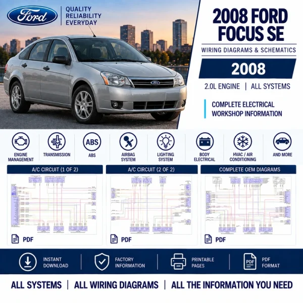 2008 Ford Focus wiring diagrams 2.0L electrical schematics PDF