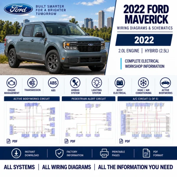 2022 Ford Maverick wiring diagrams 2.0L Turbo 2.5L Hybrid electrical schematics
