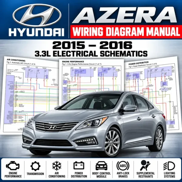 Hyundai Azera wiring diagram manual 2015 2016 3.3L electrical schematics